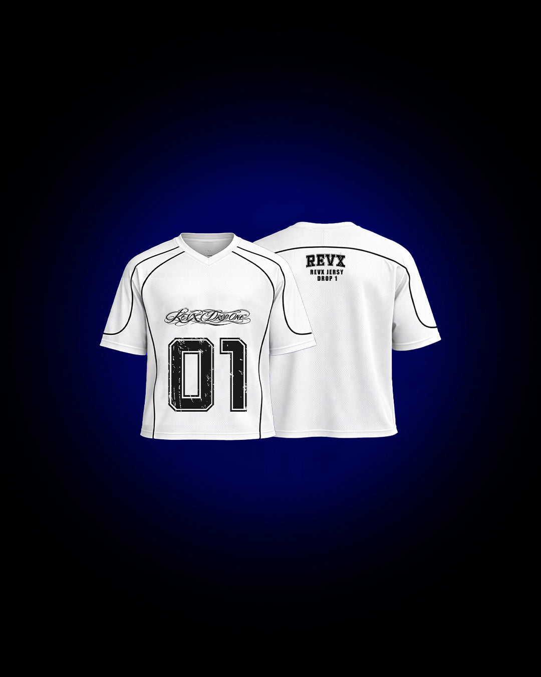 WHITE BOXY REVX JERSEY 2.0
